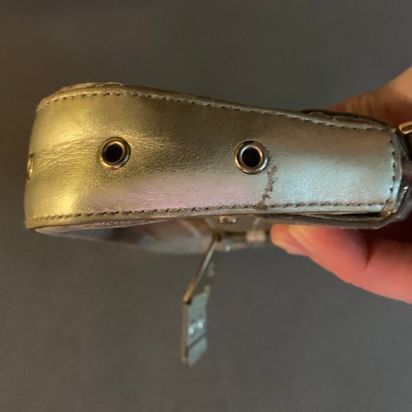 DIOR gold Columbus Pochette Clutch w handle - Picture 10 of 10